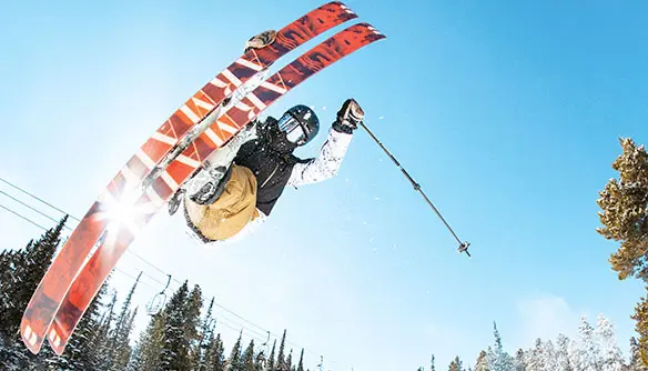 skier catches air