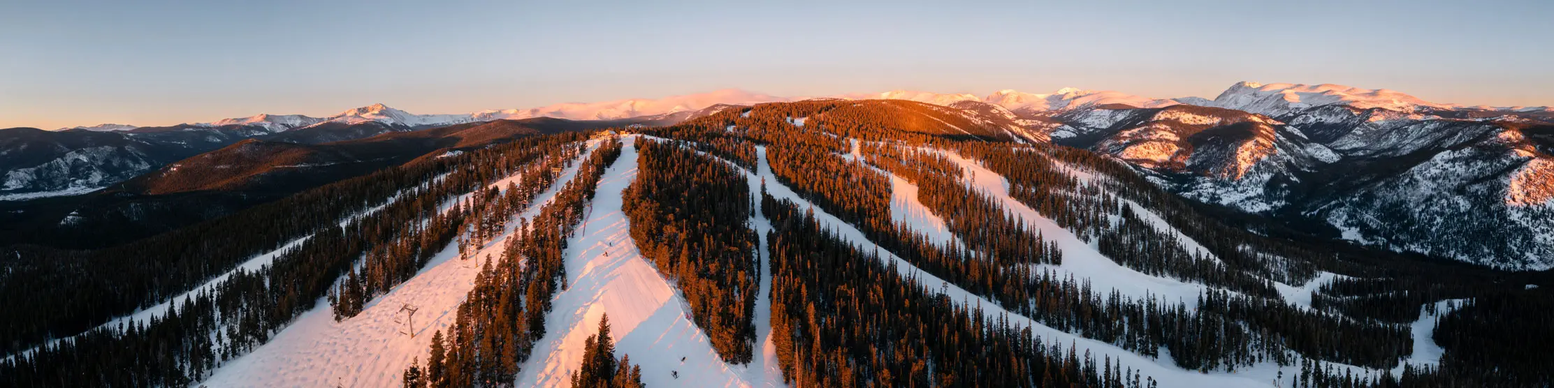 drone image of alpenglow