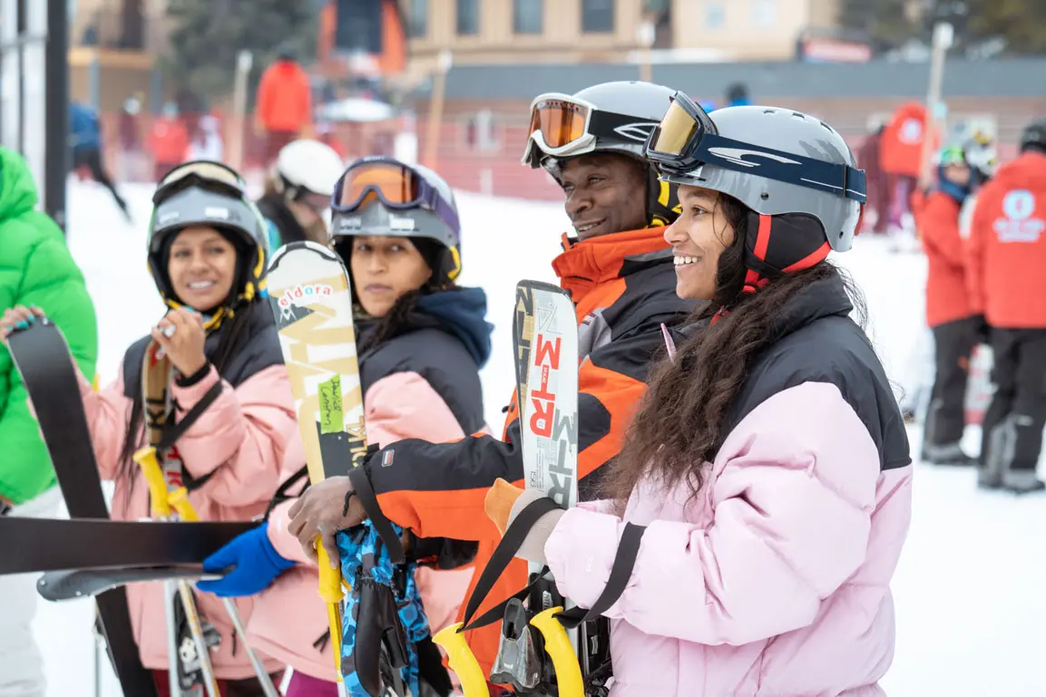 group looks at instructor